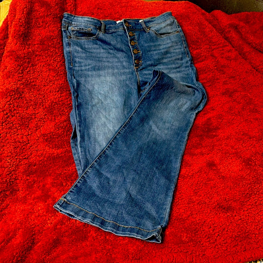 Sofia  Melisa jeans  flare in petite length worn only once.